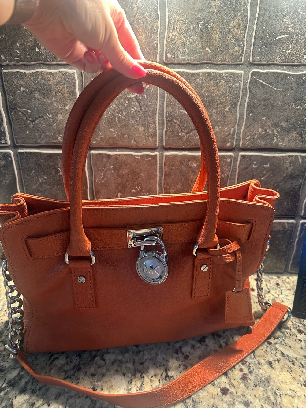 Michael Kors Hamilton leather tote